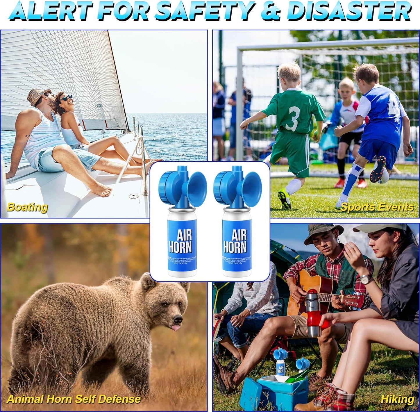 Saillong Marine Boat Air Horn - Loud 1.4oz Safety Horn for Emergency Use | Compact Mini Design