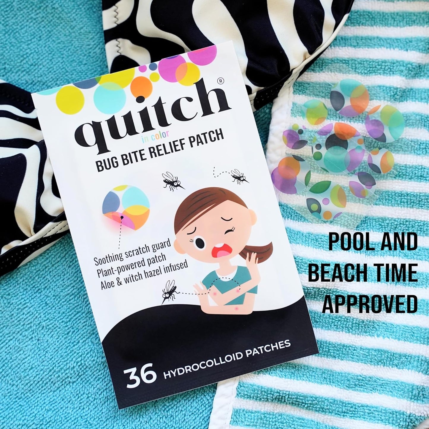 Quitch Mosquito Bite Relief Patch - Effective Itch Treatment for Kids | Perfect for Travel & Camping