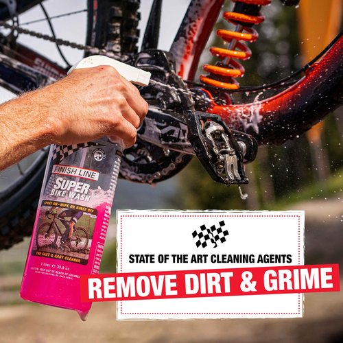 Finish Line Super Bike Wash – Professional Biodegradable Bicycle Cleaner with Advanced Cleaning Agents and Rust Inhibitors – Safe on All Components – Shop Size – 1 Gallon