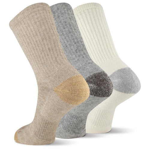 Merrell Unisex Trekker Outdoor Crew Sock 3 Pair Pack, Gray Assorted, S/M