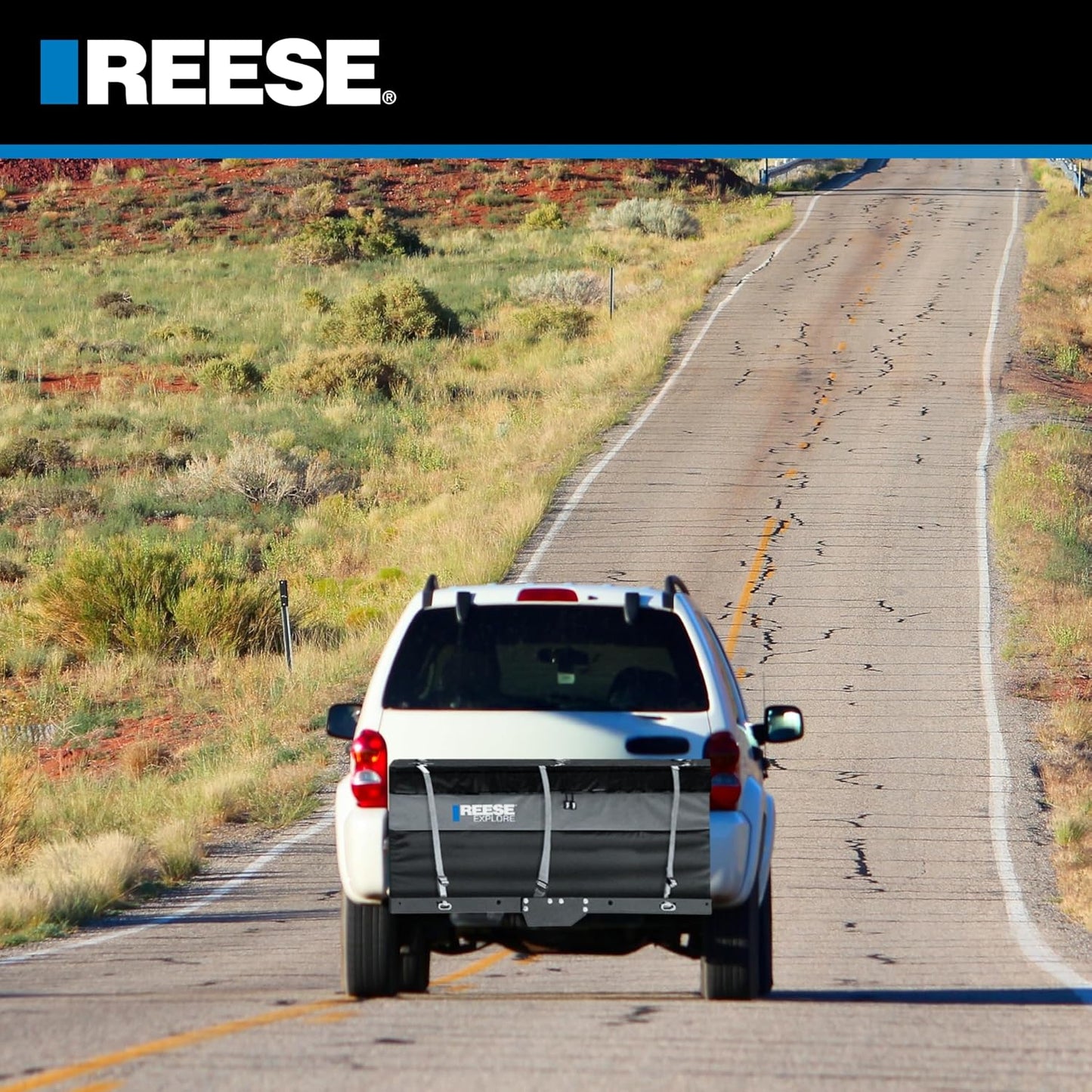 Reese Explore Amigo Hitch Mount Cargo Carrier Bag - Rainproof, 59" x 18.5" x 24" | Fits Most Full-Size Carriers