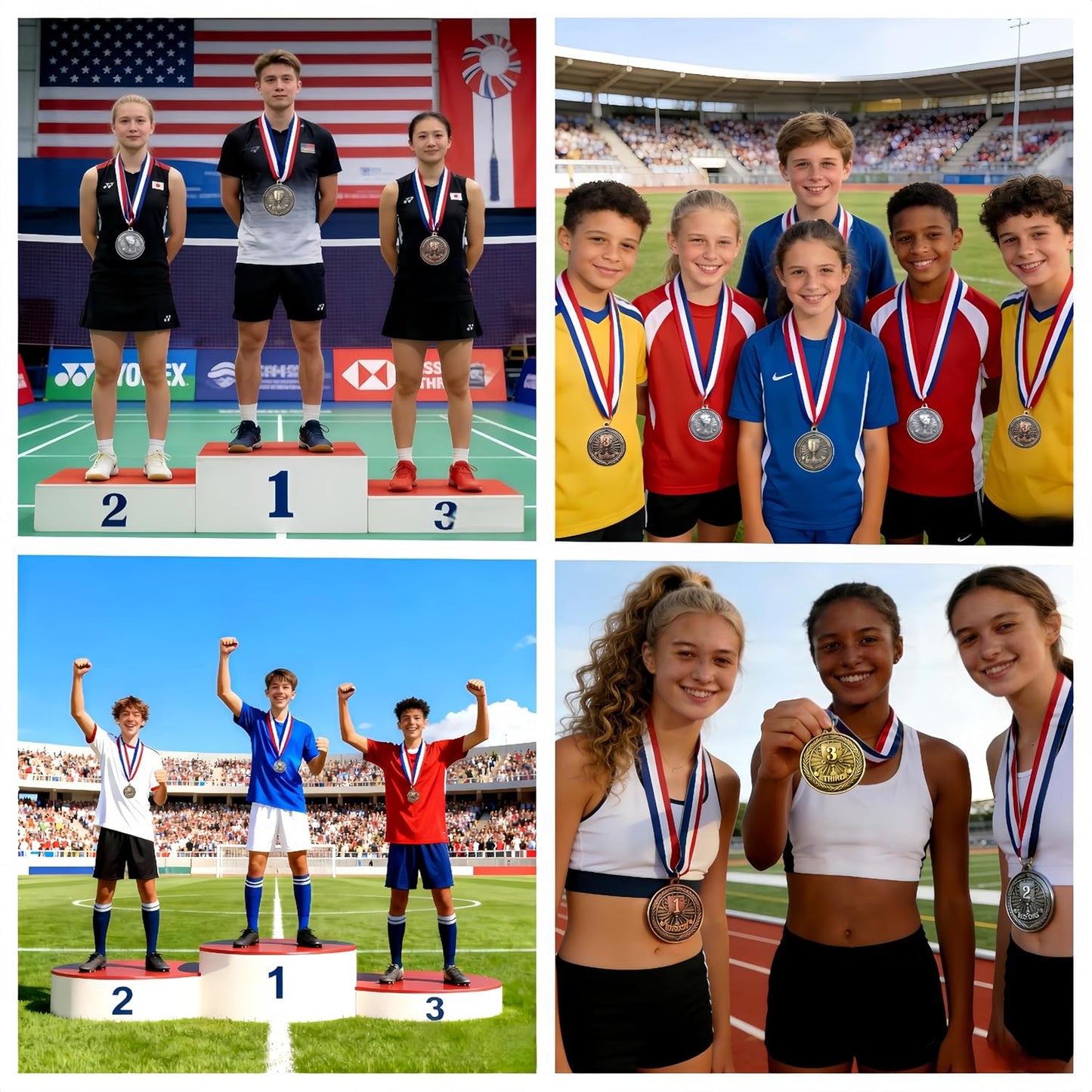 Medals for Awards 1st 2nd 3rd Place Medals Olympic Medals for Adults Sports Party Soccer Basketball Competition Winner First Second Third Place Trophy Participation Gift Gold Silver Bronze