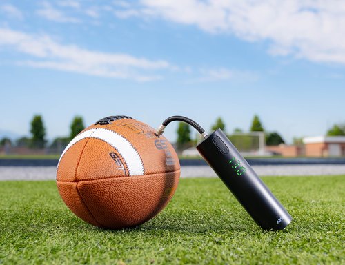 AirSilo Fast Electric Ball Pump with LED Pressure Gauge (Max 15PSI) for Football, Basketball, Volleyball, Rugby, Soccer, Swimming Ring etc. with Needles.