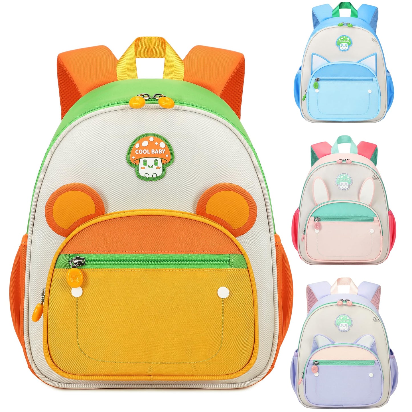 I IHAYNER Preschool Backpack for Girls Boys 2-6 Gift Kindergarten Cute Toddler Backpack Mini Animal Cartoon Schoolbag for Kids (Tiger)