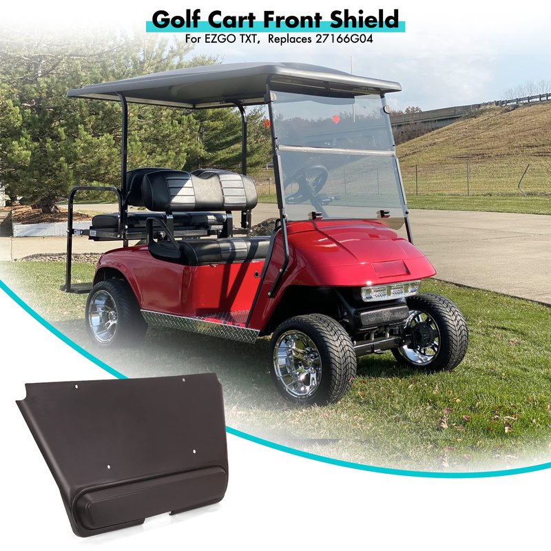 10L0L Golf Cart Front Shock Shield Cover Bumper Guard - Fits EZGO TXT, Replaces 27166G01 27166G02 27166G04 27166-G01 27166-G02 27166-G04