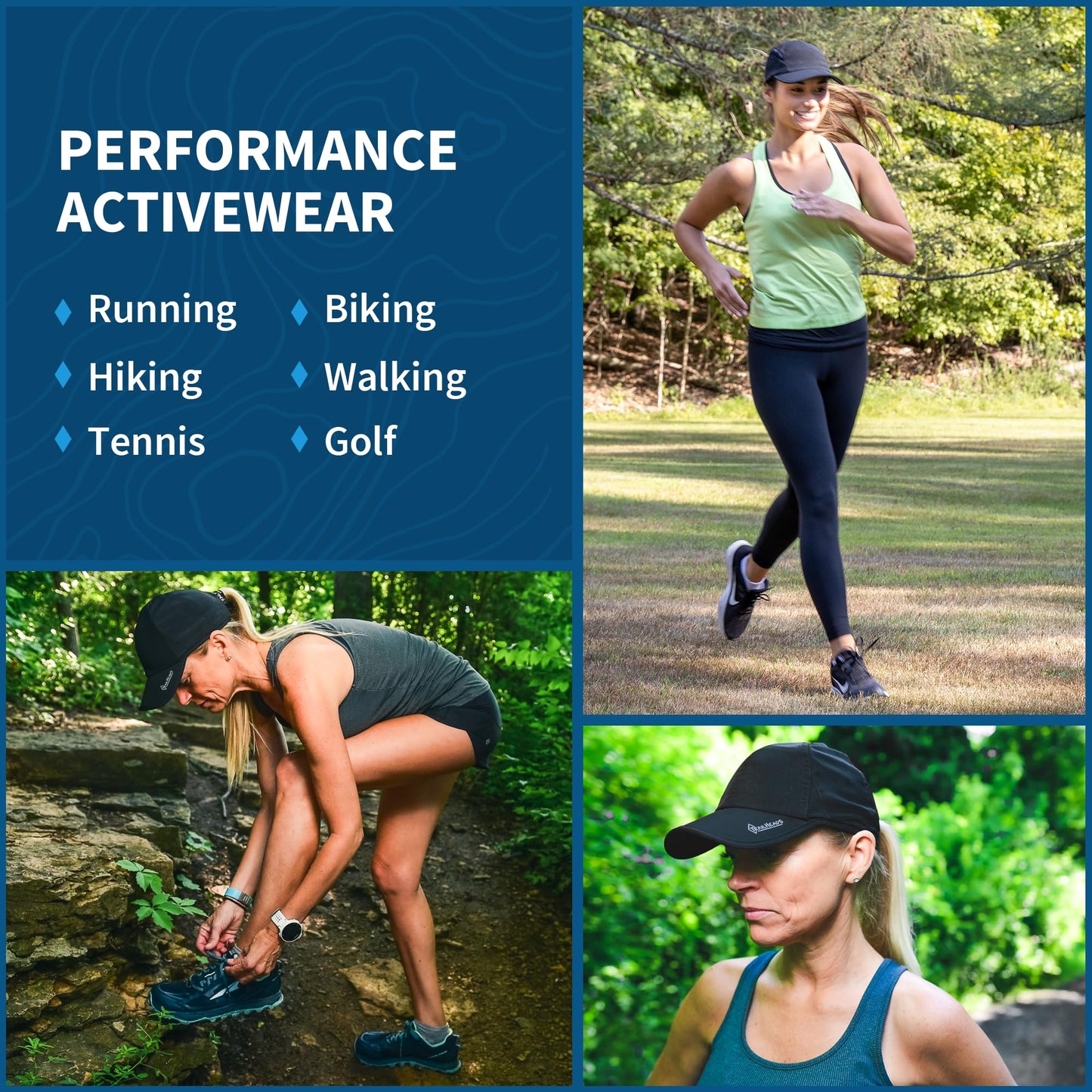 TrailHeads Women's UPF 50 Summer Running Hat, UV Protection Cap