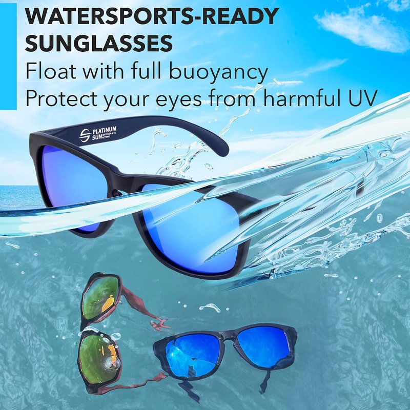 Platinum Sun Floating Polarized Sunglasses Men Women| REVO Mirror Coating & UV400 Sun Protection Polarized Sports Sunglasses