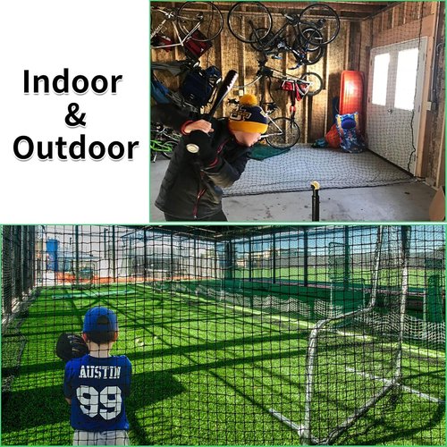 IUZEAI Baseball Backstop Nets, Nylon Baseball Netting Pro High Impact Sports Netting Material 10'x10'/10'x20'/10'x30'(Net Only)