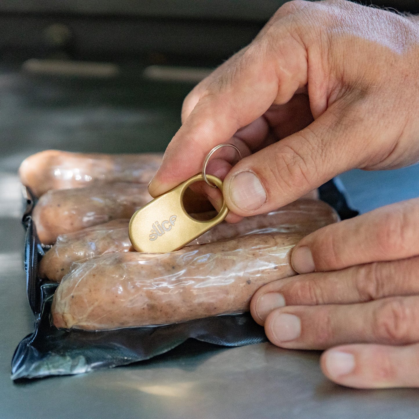 Slice Slicer Pro Box Cutter | Ceramic Keychain Knife and Heavy Duty Micro Cutter | Lasts 11x Longer than Metal | Royal Bronze