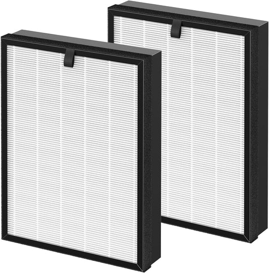 2-Pack Replacement Filters for Puro 400 Air Purifier - 3-in-1 Activated Carbon System for 99.97% Air Pollutants