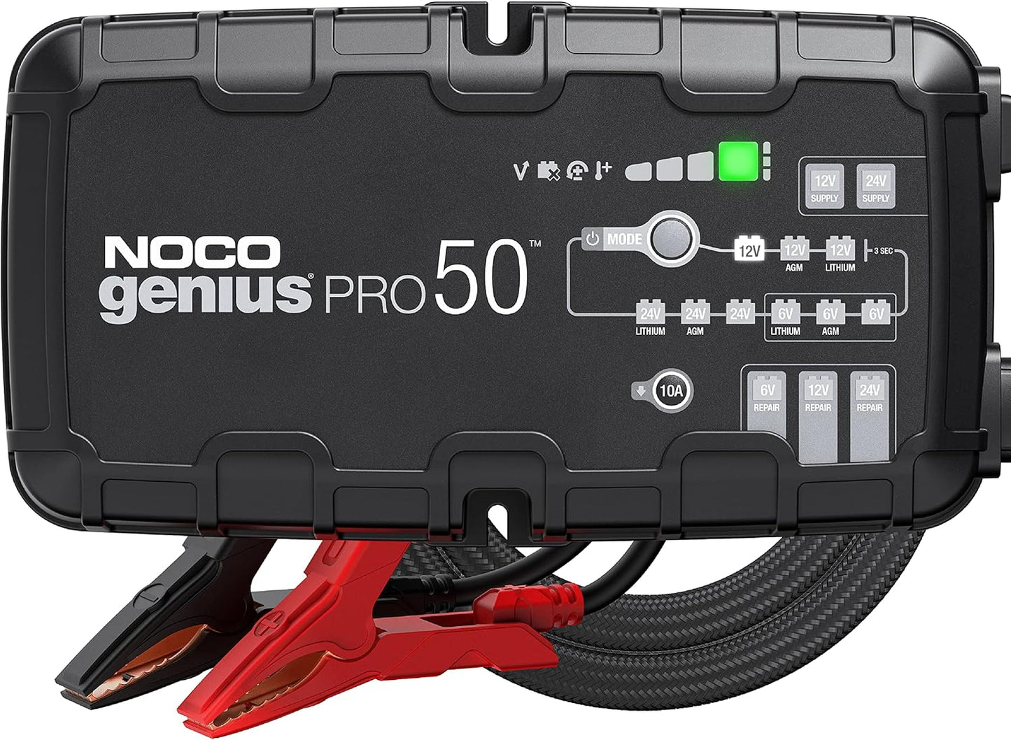 NOCO GENIUSPRO50 Smart Battery Charger | 50A 6V/12V/24V with Overcharge Protection & Thermal Compensation