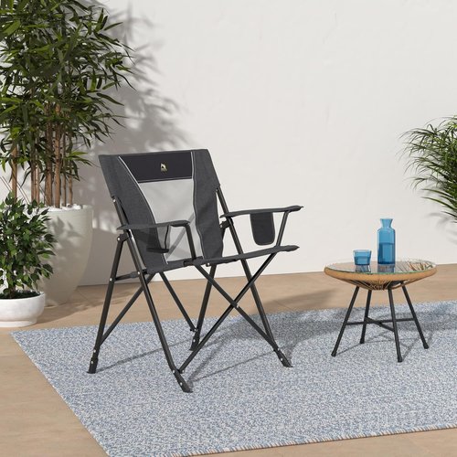 GCI Outdoor Comfort Pro Chair - Durable & Lightweight Design | Heathered Pewter Gray