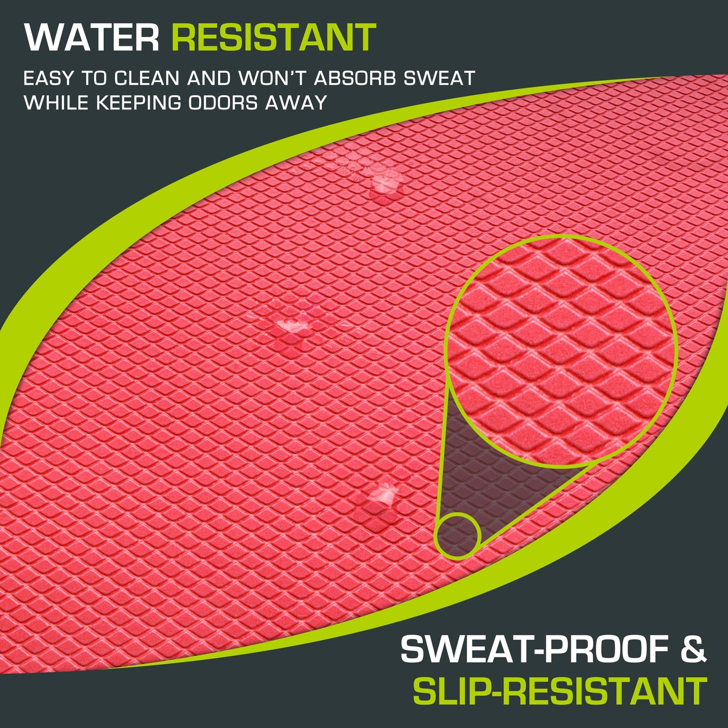 ProsourceFit Exercise Balance Pad – Large Cushioned Non-Slip Foam Mat & Knee Pad for Fitness, Stability Training, Physical Therapy, Yoga 15"x19", Red