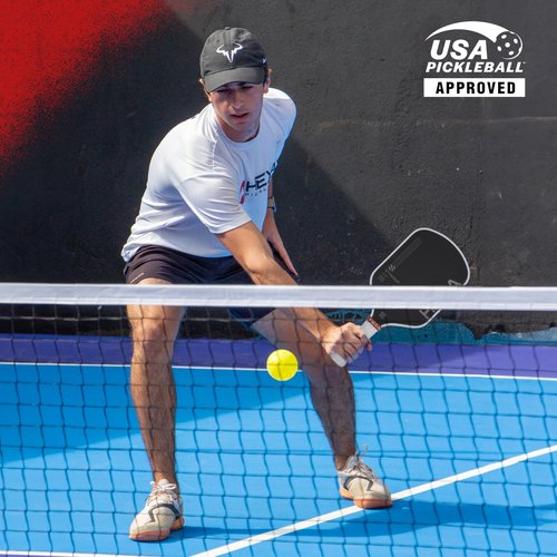 HEXA PICKLEBALL Stinger Paddle | USAPA Approved Pickleball Paddle | Raw Carbon Fiber Pickleball Paddle w/Carbon Friction Surface for Ultimate Spin & Consistency - Includes Paddle Cover (White)