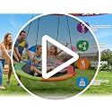 HeyZoo 24 Inch Saucer Swing for Kids - 6-Color Outdoor Playground Equipment