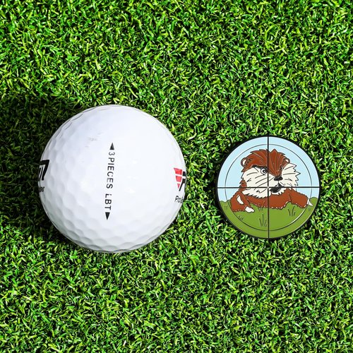 JIAOWEI Bushwood Enamel Golf Ball Marker with Magnetic Hat Clip - Funny Golf Accessories - Premium Gift for Golf Lovers - Gopher