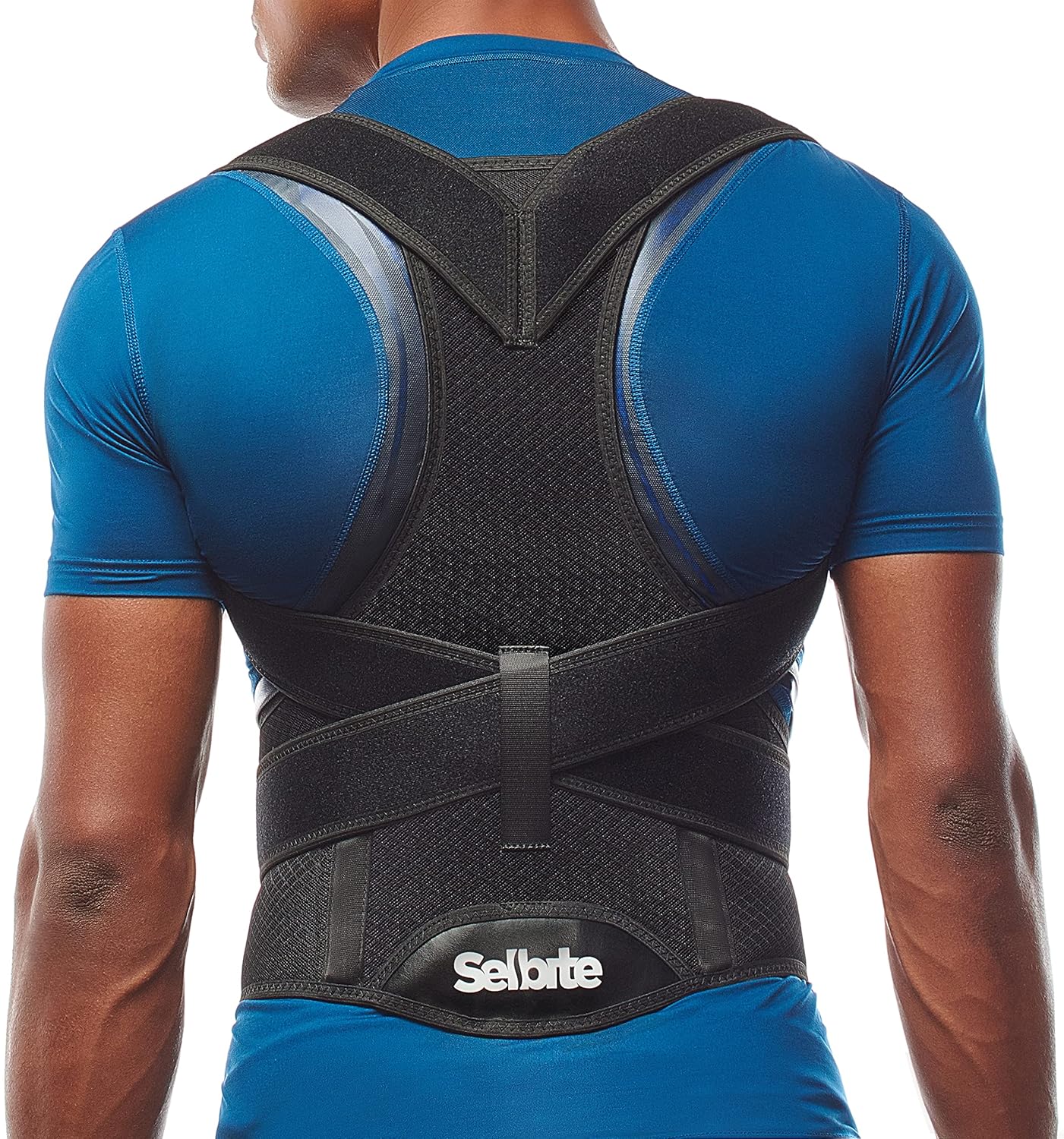 Selbite Posture Corrector - Adjustable Back Brace for Men & Women | Pain Relief & Support (Large)