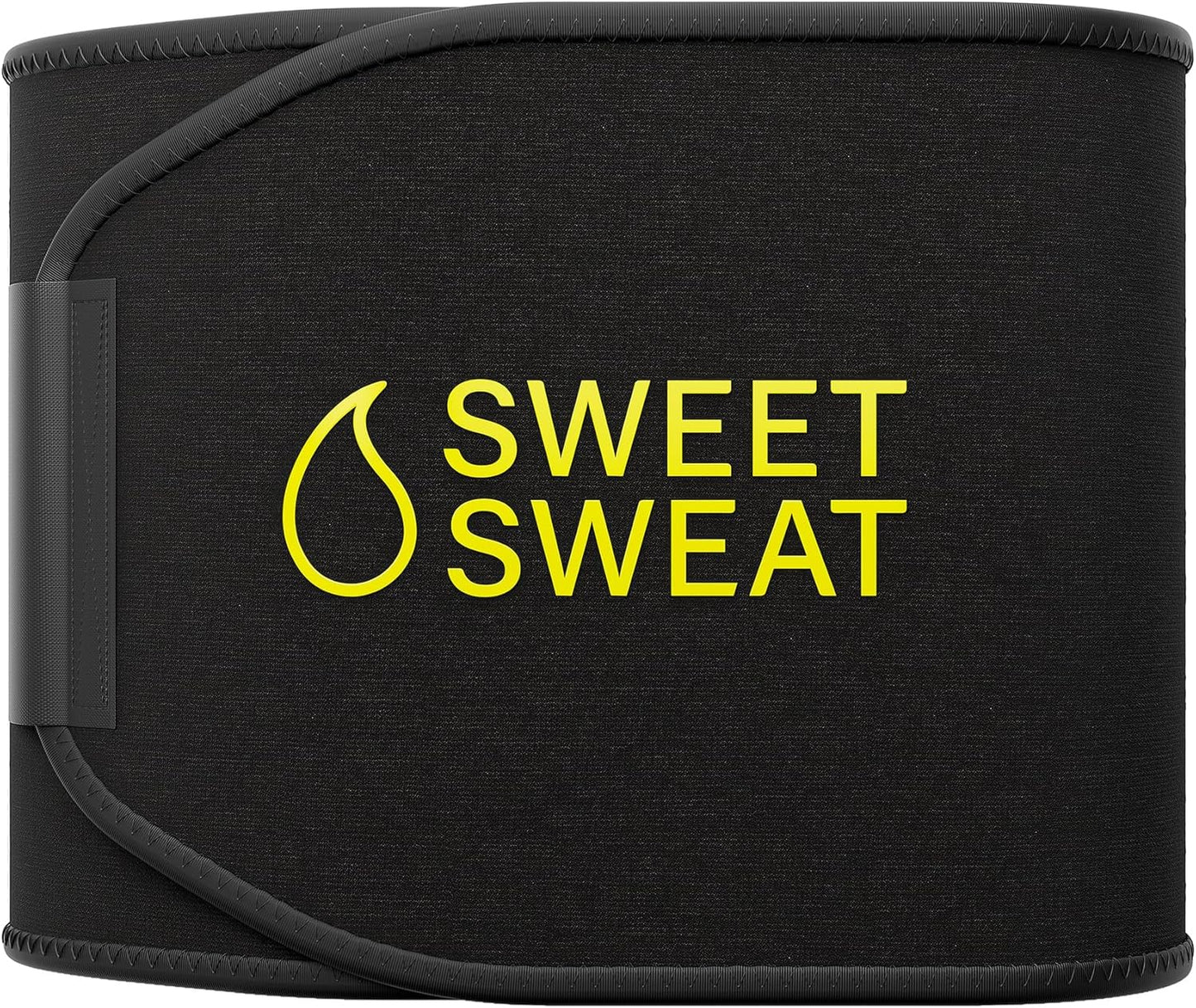 Sports Research Waist Trimmer - Sweet Sweat Waist Trimmer (Black/Yellow, Small) & Workout Gel Stick (6.4oz)