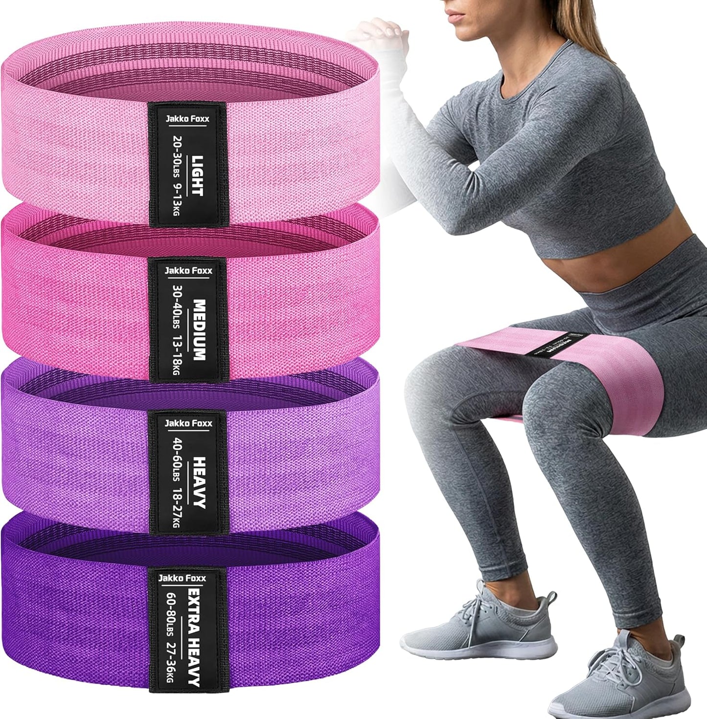 Skiennix Fabric Resistance Bands - 5 Non-Slip Booty Bands for Effective Home Workouts | Elastic for Legs & Glutes