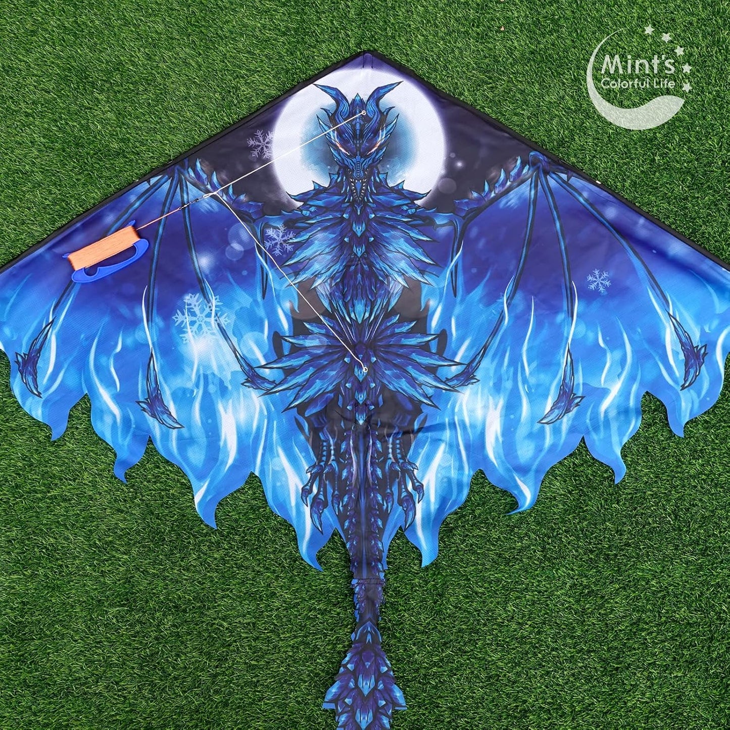 Mint's Colorful Life Dragon Kite - Easy to Fly for Kids & Adults | 300ft String Included
