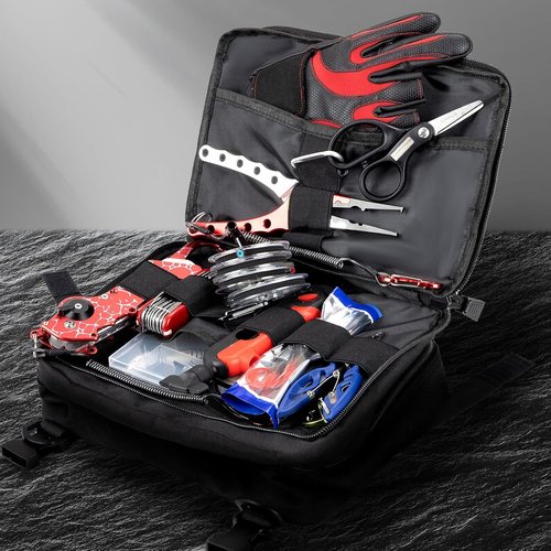 Jueachy Tactical Molle Pouch - Large Utility Tool Organizer with Expandable Design & USA Patch Included