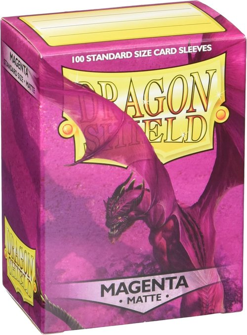 Dragon Shield | Matte Card Sleeves - 100 Count Standard Size TCG Protection | Magenta Color