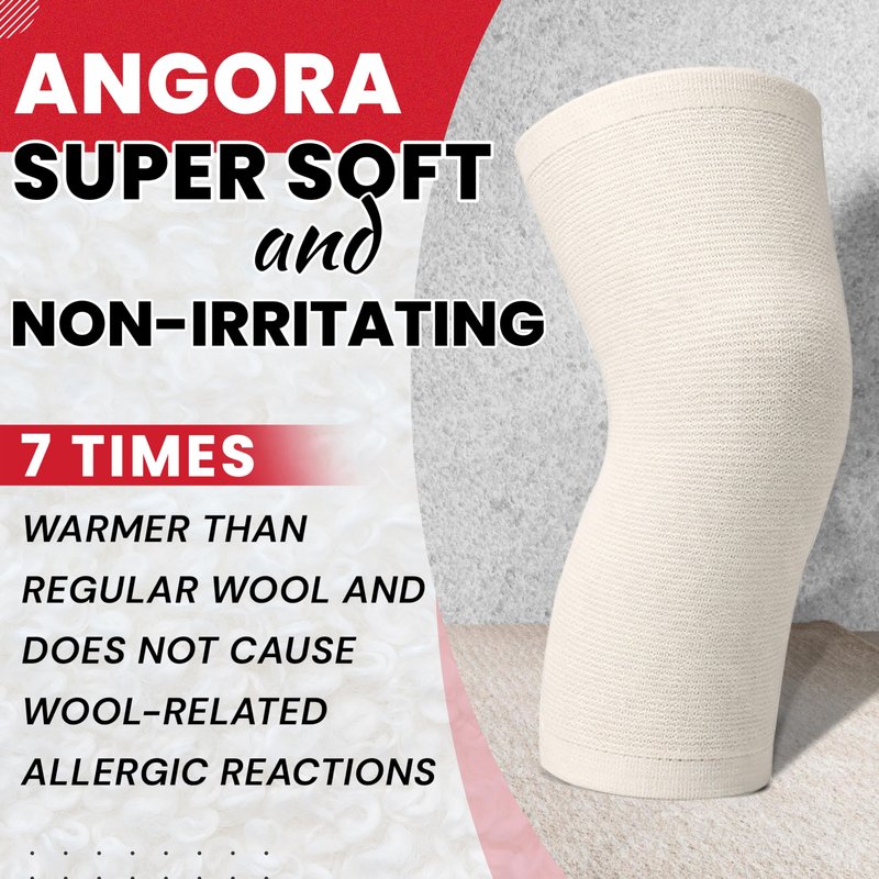MAXAR Angora/Wool Knee Sleeve for Men & Women - Soft, Warm Support to Improve Circulation and Alleviate Arthritis Joint Pain - Lightweight Knee Warmer (Large, 1 pc)