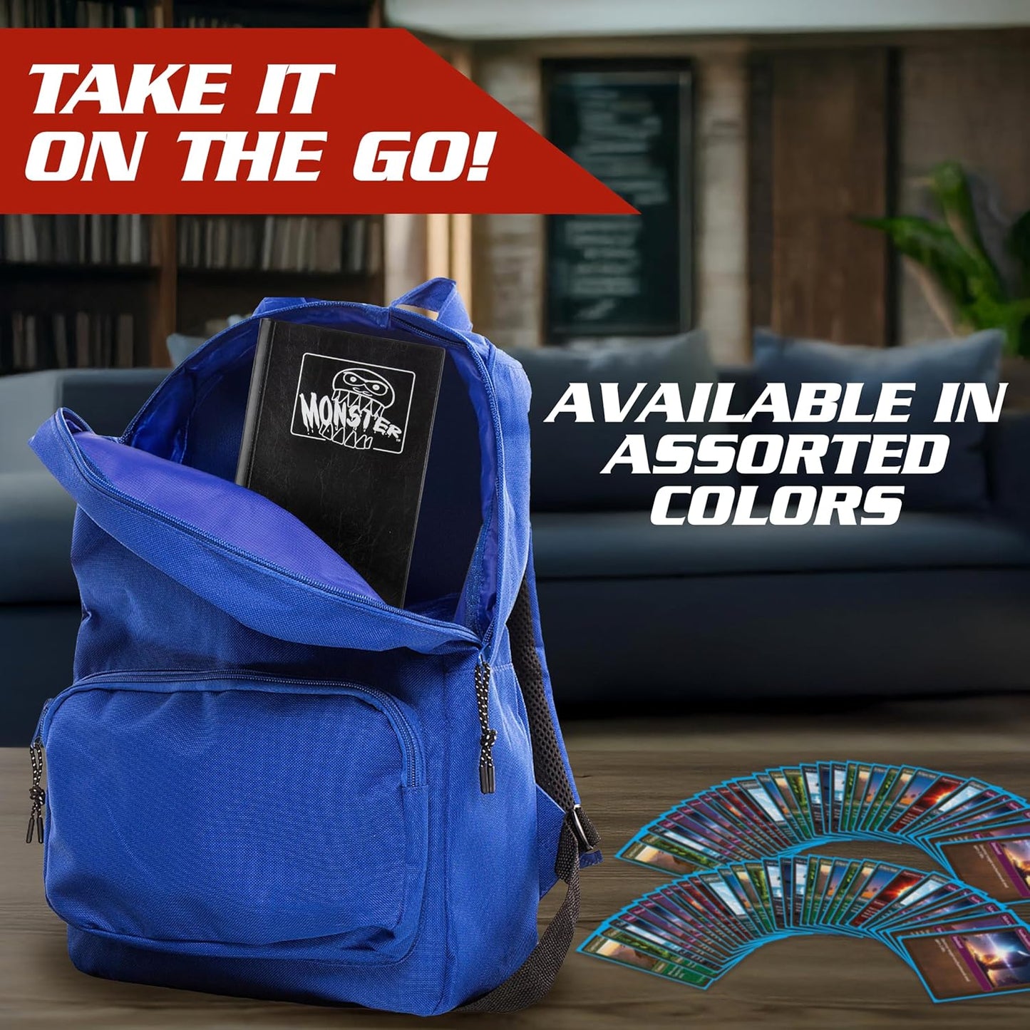 Monster Trading Card Album - Matte Black Binder with Anti-Theft Protection | Holds 320 Cards for Yu-Gi-Oh, Pokémon, MTG