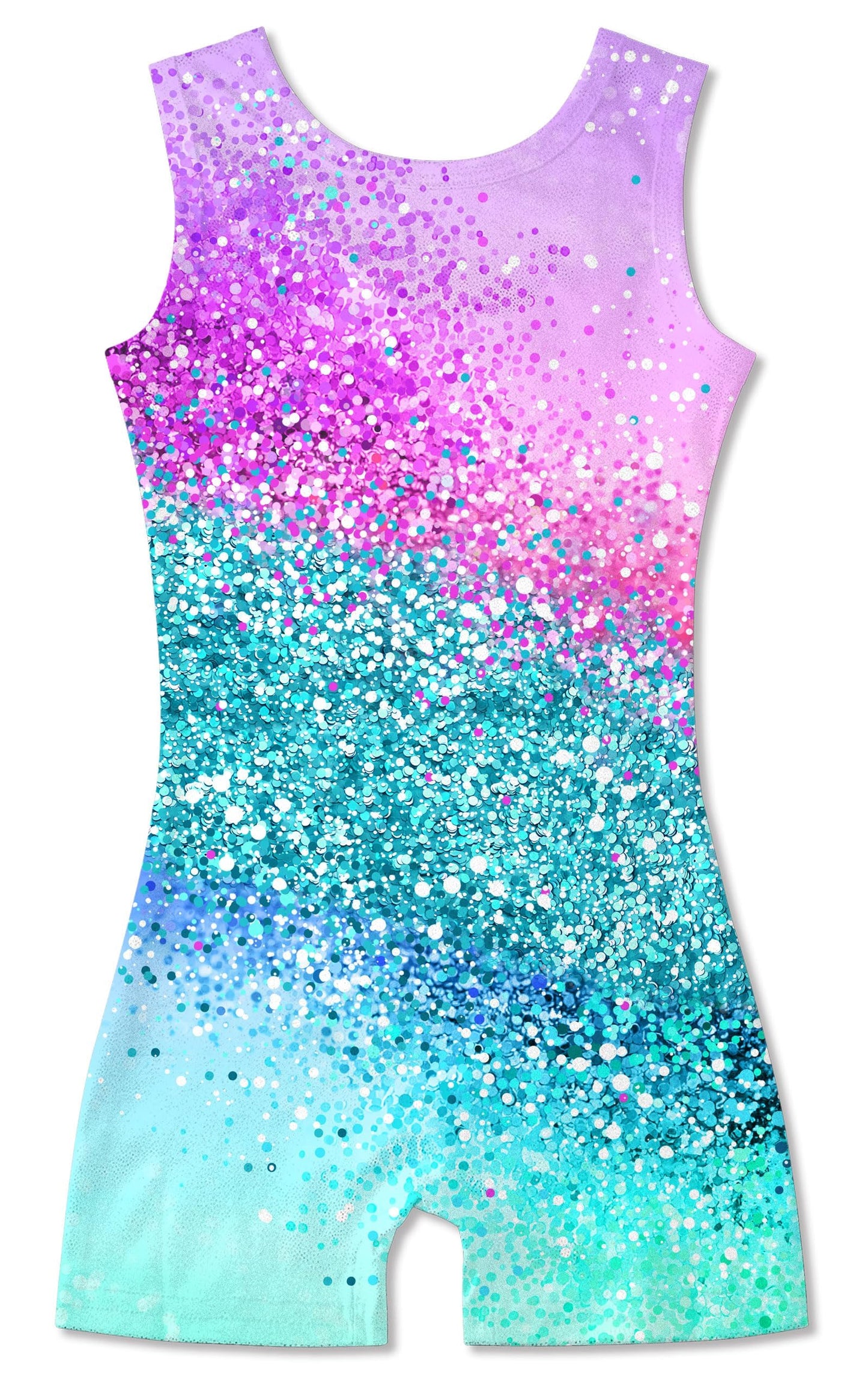 Idgreatim Girls Gymnastics Leotards Size 6-7 Biketard Unitards with Shorts Sparkly Neon Print Tumbling Outfit Clothing 6-7 Years Old