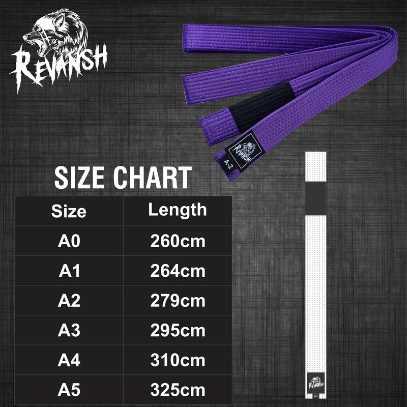 Fadi Sports Revansh Cotton-Polyester belt for Jiu Jitsu, Judo, Karate, and other martial arts. Suitable for kids and adults