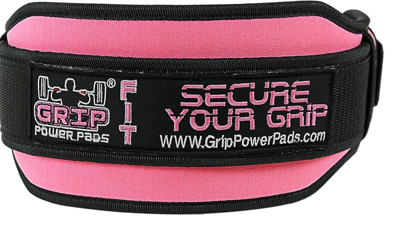 Pro Lifting Belt for Women - Black and Pink Weightlifting Support Belt - 5" Wide - 3 Length Sizes - Rubber Pull for Easy Removal - Stylish Fitness Gear & Exercise Accessories (Pink, Small)