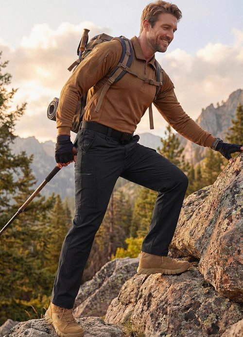 Libin Men's Cargo Pants - Water Resistant Tactical Hiking Trousers with 9 Pockets