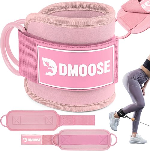 DMoose Fitness Ankle Strap - Premium Padded Cuffs for Cable Machines | One Size Fits All for Booty & Leg Workouts