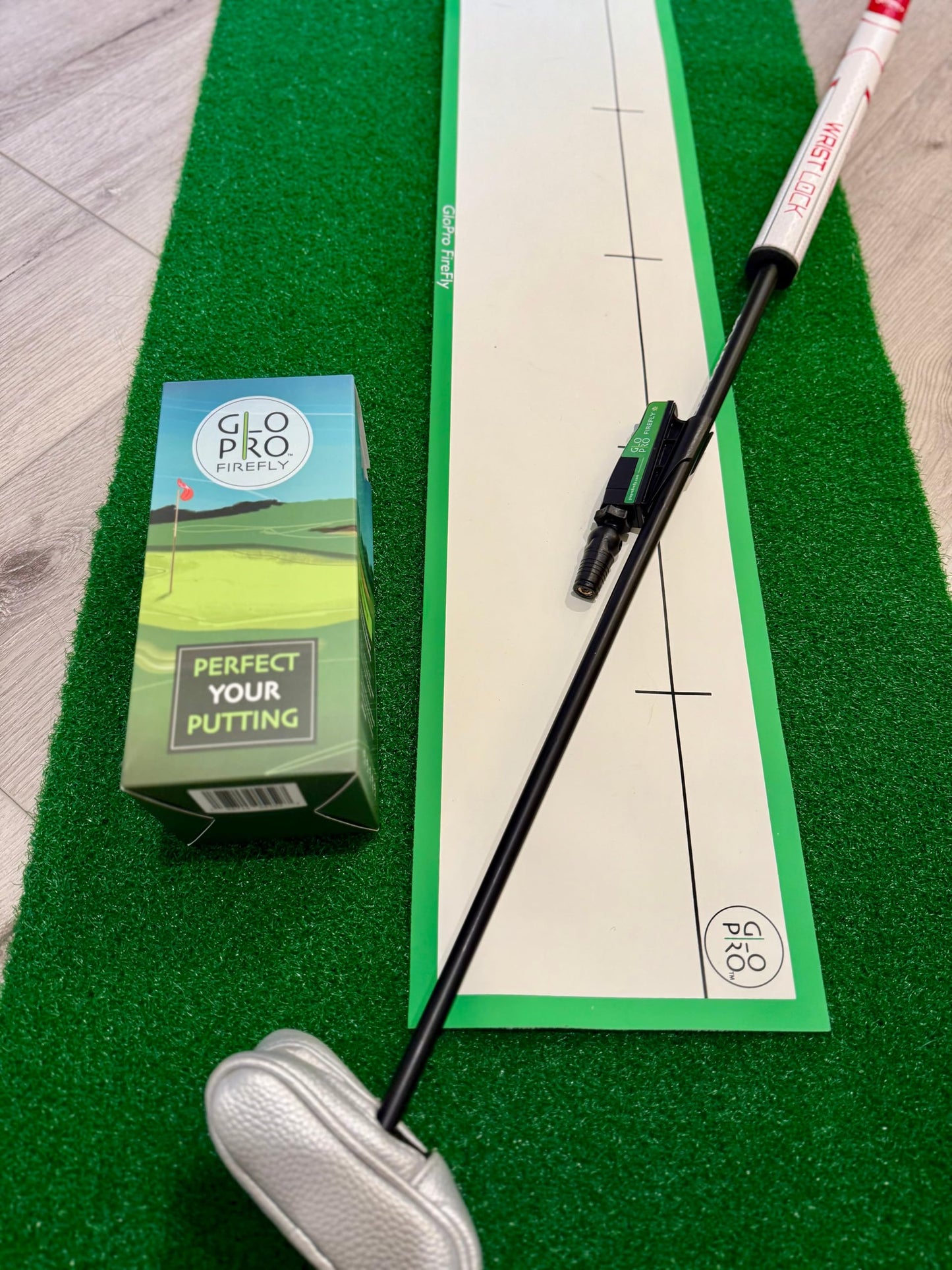 Golf Putting Mat with Glow Tracer – Premium Golf Training Aid - Home Practice for Putter Stroke Path, Alignment & Speed Control – Indoor Golf Putting System for Consistent, Repeatable Putting Accuracy