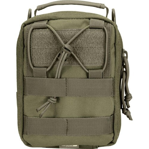Barska Loaded Gear CX-900 First Aid Utility Pouch – MOLLE Compatible Tactical Medical Bag, Compact Dual Zipper Design, Durable Nylon, Dark Earth, OD Green