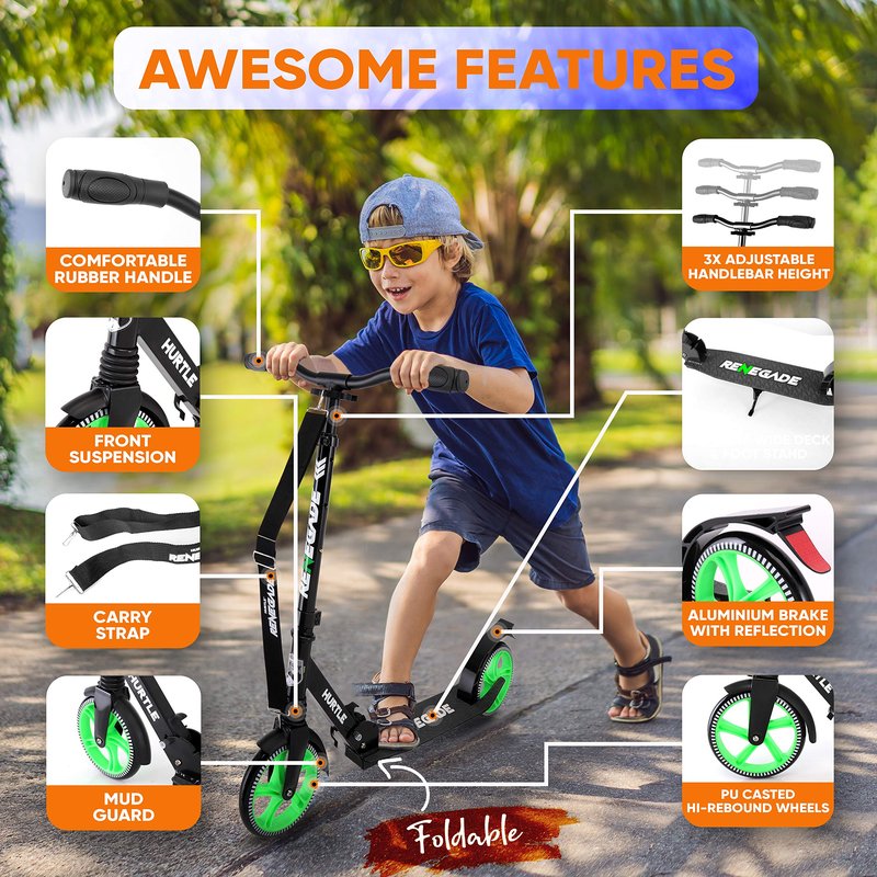 Hurtle Lightweight and Foldable Kick Scooter (HURTS56)