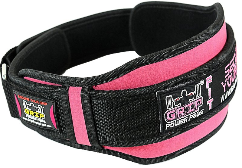 Pro Lifting Belt for Women - Black and Pink Weightlifting Support Belt - 5" Wide - 3 Length Sizes - Rubber Pull for Easy Removal - Stylish Fitness Gear & Exercise Accessories (Pink, Small)