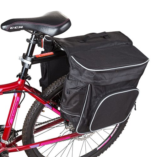 CARTMAN 30L Bike Panniers Bag, Water Resistant Bicycle Trunk Bag with Carrying Handle, Reflective Trim and Large Pockets, Bike Rear Seat Saddle Bag for Grocery Shopping Commuter Long Cycling Trip