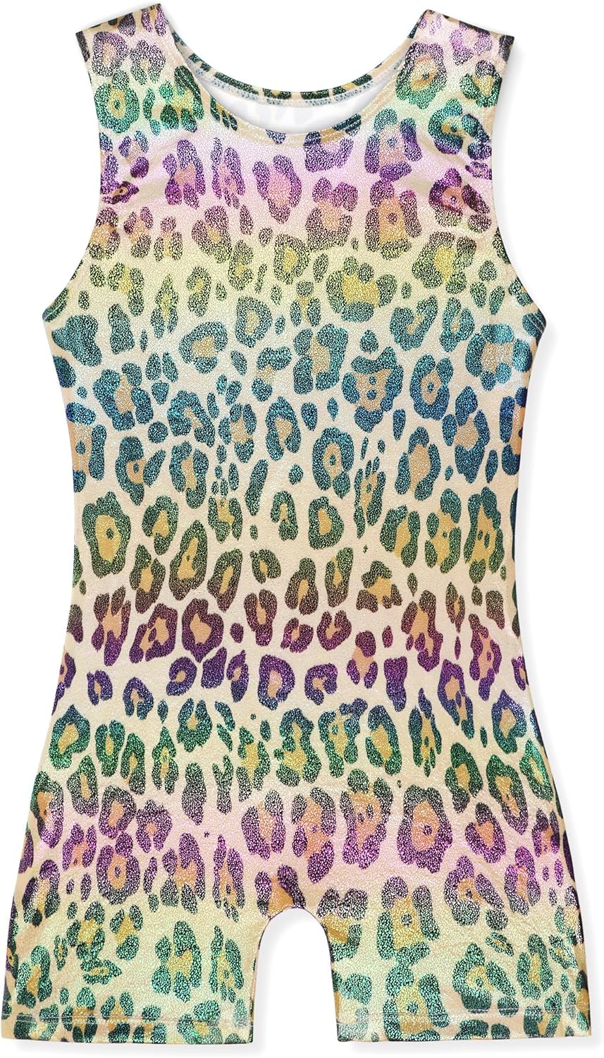 Skiennix Gymnastics Leotards for Girls - Sparkly Toddler Biketard Unitard | 2 Pack One-Piece Tumbling Outfits