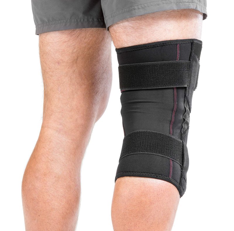 MUELLER Sports Medicine Patella Stabilizer Knee Brace for Men and Women, Knee Stabilizer for Compression & Pain Relief, Ideal for Arthritis, Sprains, Swelling, Black, Large