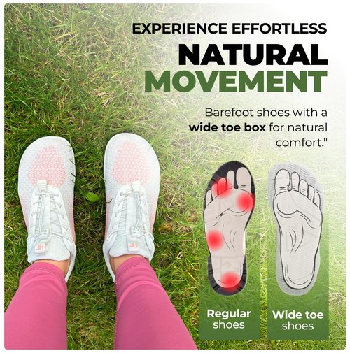 Hike Footwear HF Flow Barefoot Shoes for Women & Men - Minimalist Shoes with Arch-Support, Breathable Splash-Proof & Versatile Boot, Ergonomic Pain-Relief Posture Improvement Hiking Boots Blue