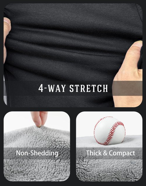 Pioneer Camp Men's Sherpa Lined Sweatpants Winter Warm Fleece Joggers Heavyweight Thermal Pants for Athletic Lounge Running