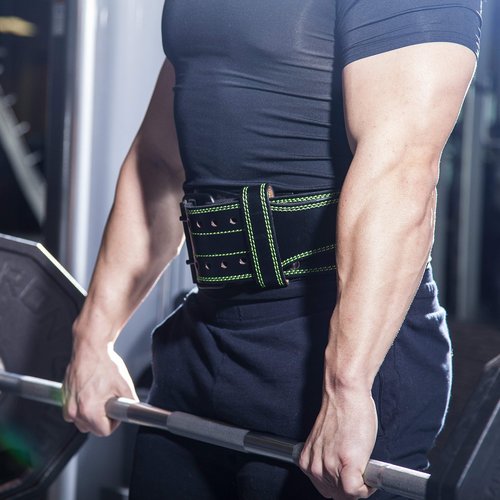 Bear KompleX Genuine Leather Adjustable Weightlifting Belt, Protection and Support for Back and Core During At-Home Workouts CrossTraining, Olympic Athletes, and Powerlifting, 5 Millimeters Thick