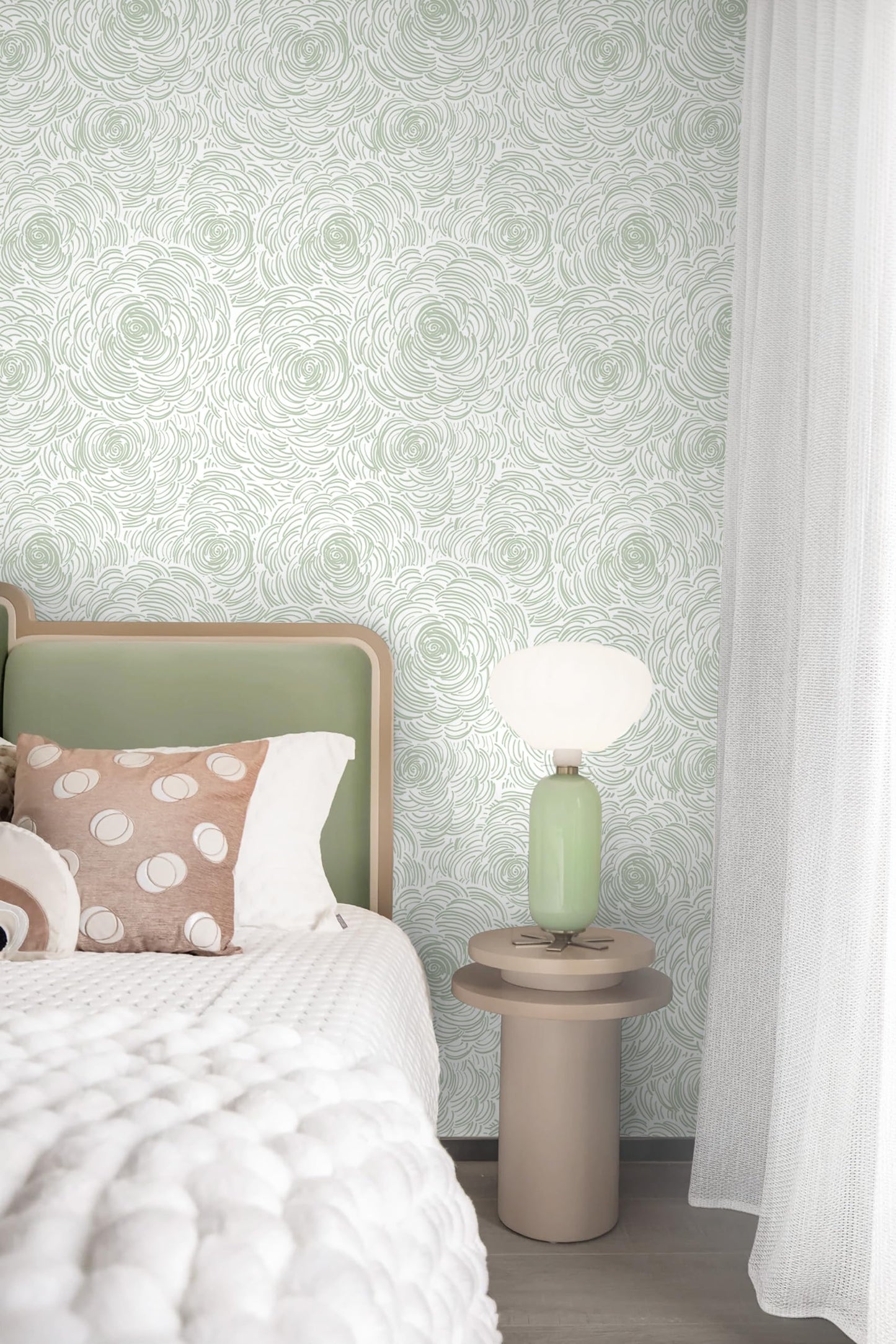 Toduso Modern Peel and Stick Wallpaper Green Contact Paper Sage Green Self-Adhesive Wall Paper Removable Decorative Wallpapers for Bedroom Bathroom Cabinets Decor Vinyl 17.3''×78.7''