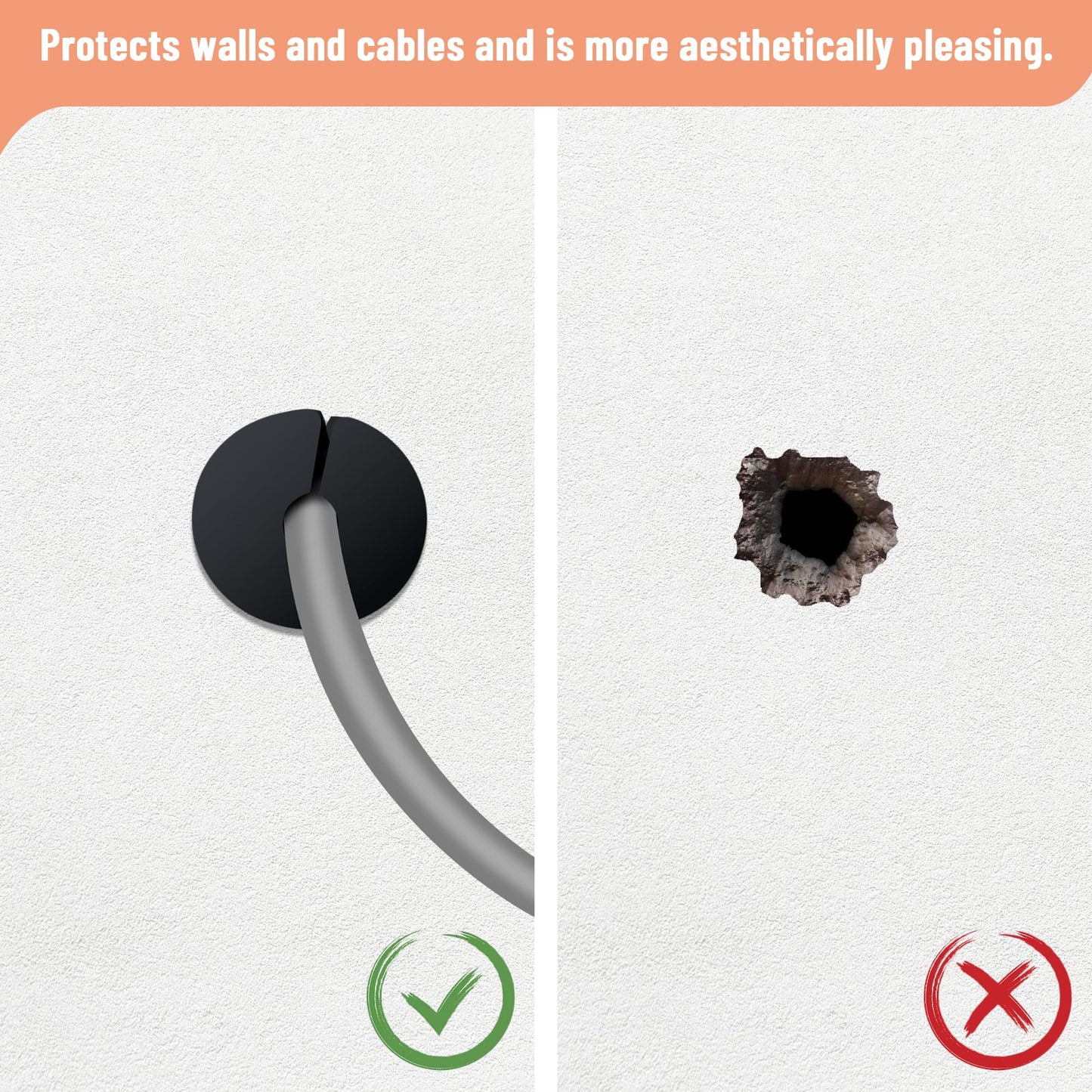 Cable Routing Kit for Starlink for 3/4 inch Wall Hole 4 Pcs, Starlink Accessories, Silicone Cable Wall Pass, Starlink Anti-Slip Wall Grommets for Cables (3/4 inch)