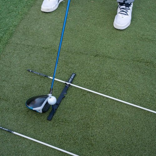 Tour Aim + Alignment Stick Adapter — Perfect Your Aim, Alignment, Face Angle, and Ball Position. Use Real Golf Tees of Mats.