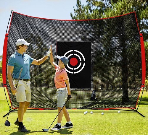 KAIDIDA Golf Target Hitting Cloth - 5 X 4 FT Black Portable Foldable Easy Setup for Indoor Outdoor Backyard Practice Training Aid Beginners Men Father Gift