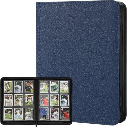 GERMUN Trading Card Binder - Premium 9 Pocket Album for 540 Cards | Double-Sided MTG & TCG (Blue)