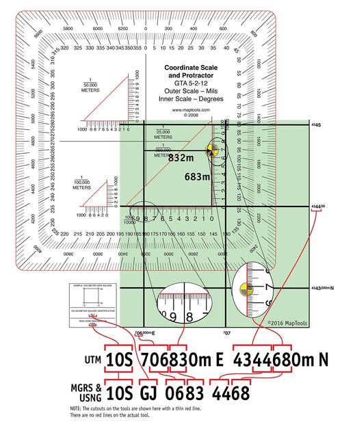 MapTools Military Style UTM/MGRS Coordinate Scale