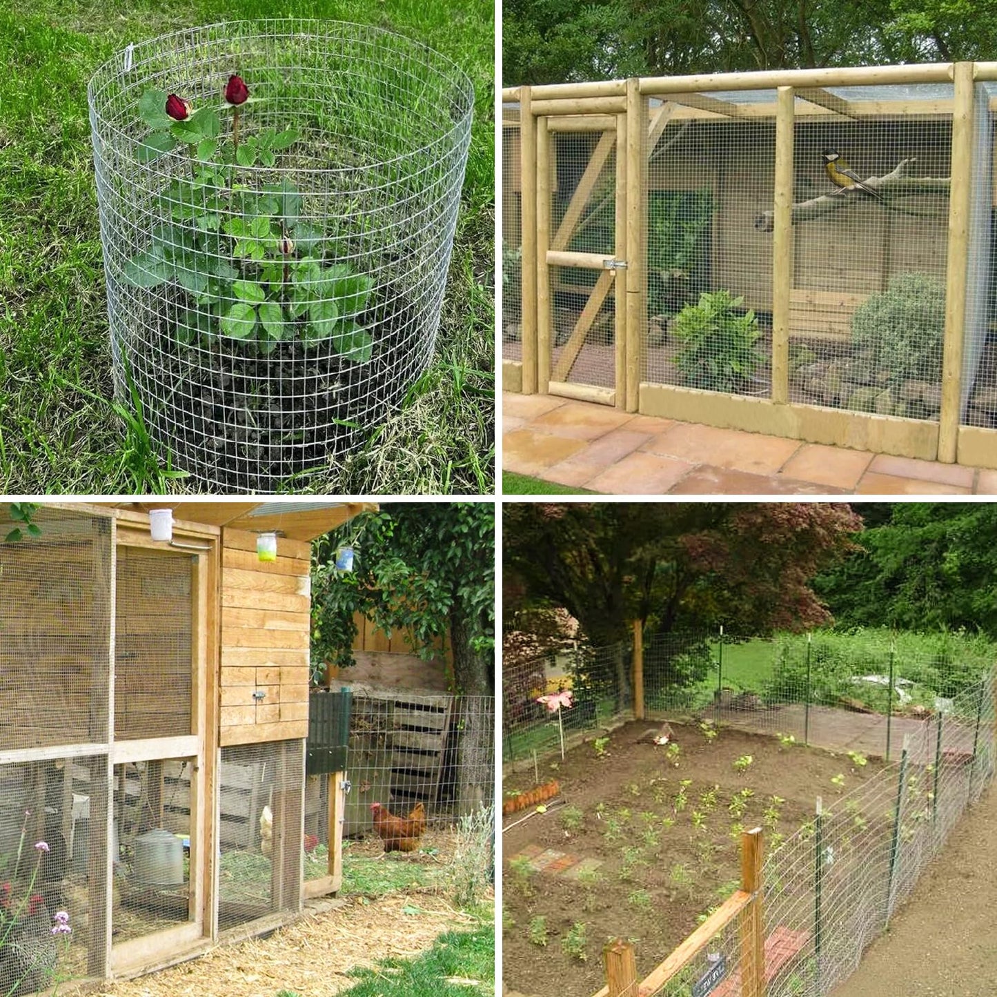 TNELTUEB 48in x 100ft Hardware Cloth Hot-Dip Galvanized Welded Wire Mesh - Heavy Duty 3/4inch 23 Gauge Chicken Wire Fencing for Garden, Chicken Coop, Rabbit Cage, Rodent & Predator Protection